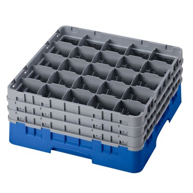 Dbmark - Casiers de lavage - 25 compartiments verres et verres à pied - Haut max 19,6 cm - 50 x 50 x 22,5 cm - Bleu - 25S738168