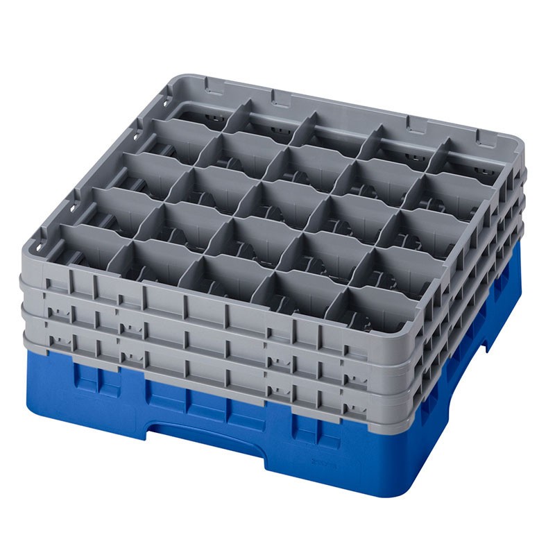 Dbmark - Casiers de lavage - 25 compartiments verres et verres à pied - Haut max 19,6 cm - 50 x 50 x 22,5 cm - Bleu - 25S738168