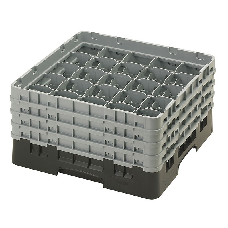 Dbmark - Casiers de lavage - 25 compartiments verres et verres à pied - Haut max 21,5 cm - 50 x 50 x 26,7 cm - Noir - 25S800110