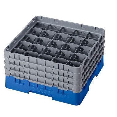 Dbmark - Casiers de lavage - 25 compartiments verres et verres à pied - Haut max 21,5 cm - 50 x 50 x 26,7 cm - Bleu - 25S800168