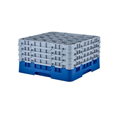 Dbmark - Casiers de lavage - 25 compartiments verres et verres à pied - Haut max 23,8 cm - 50 x 50 x 26,7 cm - Bleu - 25S900168