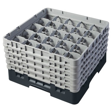 Dbmark - Casiers de lavage - 25 compartiments verres et verres à pied - Haut max 25,7 cm - 50 x 50 x 30,8 cm - Noir - 25S958110
