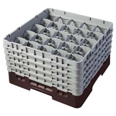 Dbmark - Casiers de lavage - 25 compartiments verres et verres à pied - Haut max 25,7 cm - 50 x 50 x 30,8 cm - Brun - 25S958167