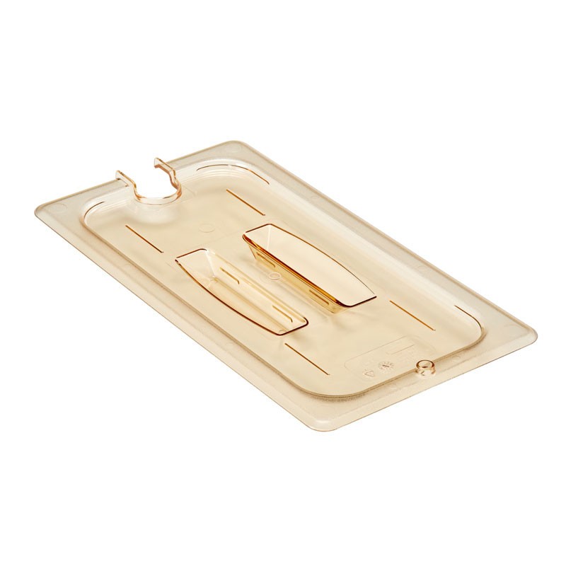Dbmark - Couvercle à encoche et poignée GN 1/3 - Haute température - 17,6 x 32,5 cm - Ambre - 30HPCHN150