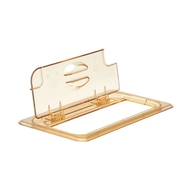 Dbmark - Couvercle FlipLid à encoche GN 1/3 - Haute température - 17,6 x 32,5 cm - Ambre - 30HPLN150