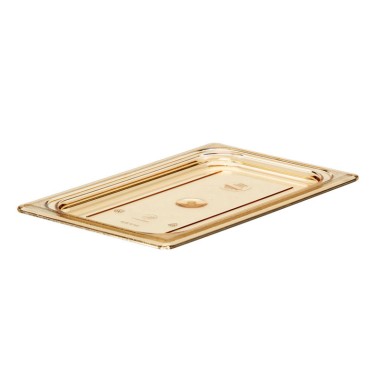 Dbmark - Couvercle plat GN 1/4 - Haute température - 16,2 x 26,5 cm - Ambre - 40HPC150