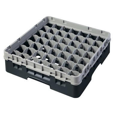 Dbmark - Casiers de lavage - 49 compartiments verres et verres à pied - Haut max 9,2 cm - 50 x 50 x 14,3 cm - Noir - 49S318110