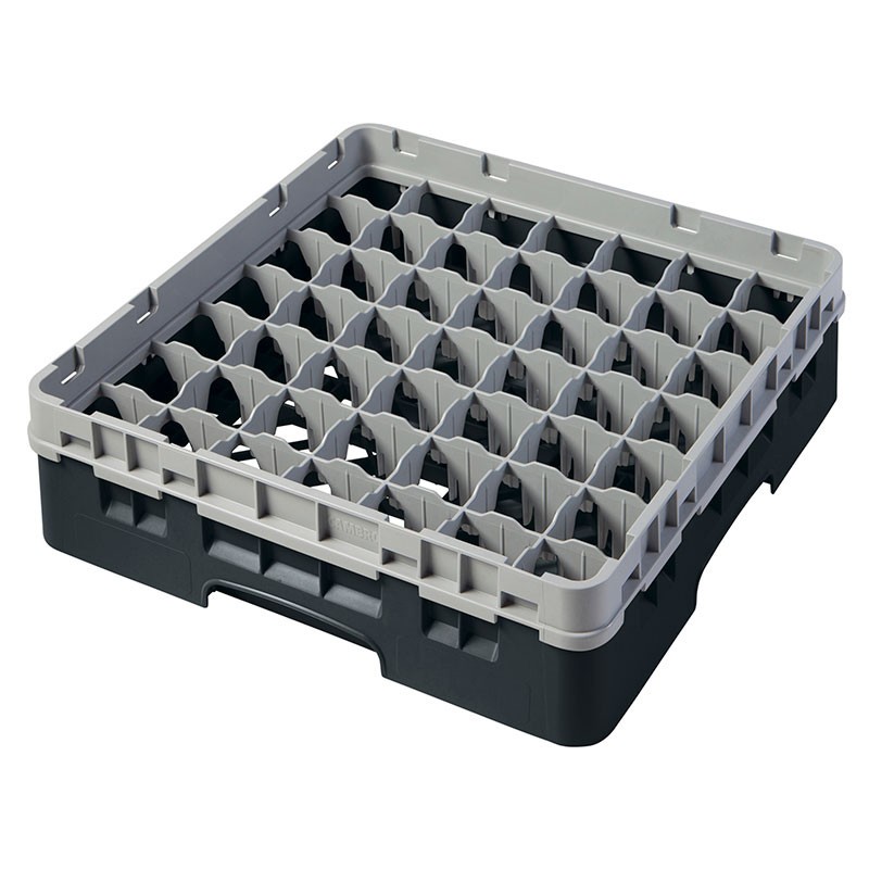 Dbmark - Casiers de lavage - 49 compartiments verres et verres à pied - Haut max 9,2 cm - 50 x 50 x 14,3 cm - Noir - 49S318110