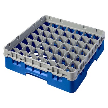 Dbmark - Casiers de lavage - 49 compartiments verres et verres à pied - Haut max 9,2 cm - 50 x 50 x 14,3 cm - Bleu - 49S318168