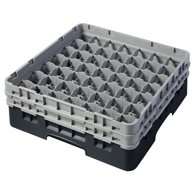Dbmark - Casiers de lavage - 49 compartiments verres et verres à pied - Haut max 13,3 cm - 50 x 50 x 18,4 cm - Noir - 49S434110
