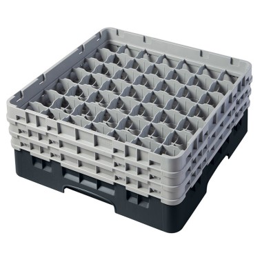 Dbmark - Casiers de lavage - 49 compartiments verres et verres à pied - Haut max 17,4 cm - 50 x 50 x 22,5 cm - Noir - 49S638110