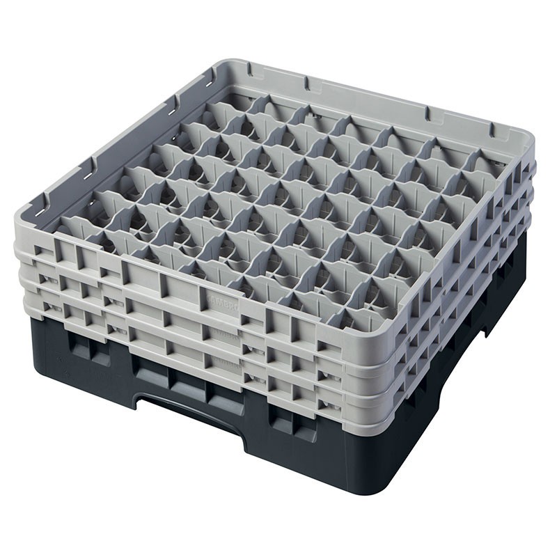 Dbmark - Casiers de lavage - 49 compartiments verres et verres à pied - Haut max 17,4 cm - 50 x 50 x 22,5 cm - Noir - 49S638110