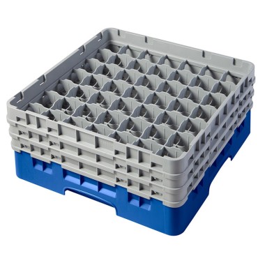 Dbmark - Casiers de lavage - 49 compartiments verres et verres à pied - Haut max 17,4 cm - 50 x 50 x 22,5 cm - Bleu - 49S638168