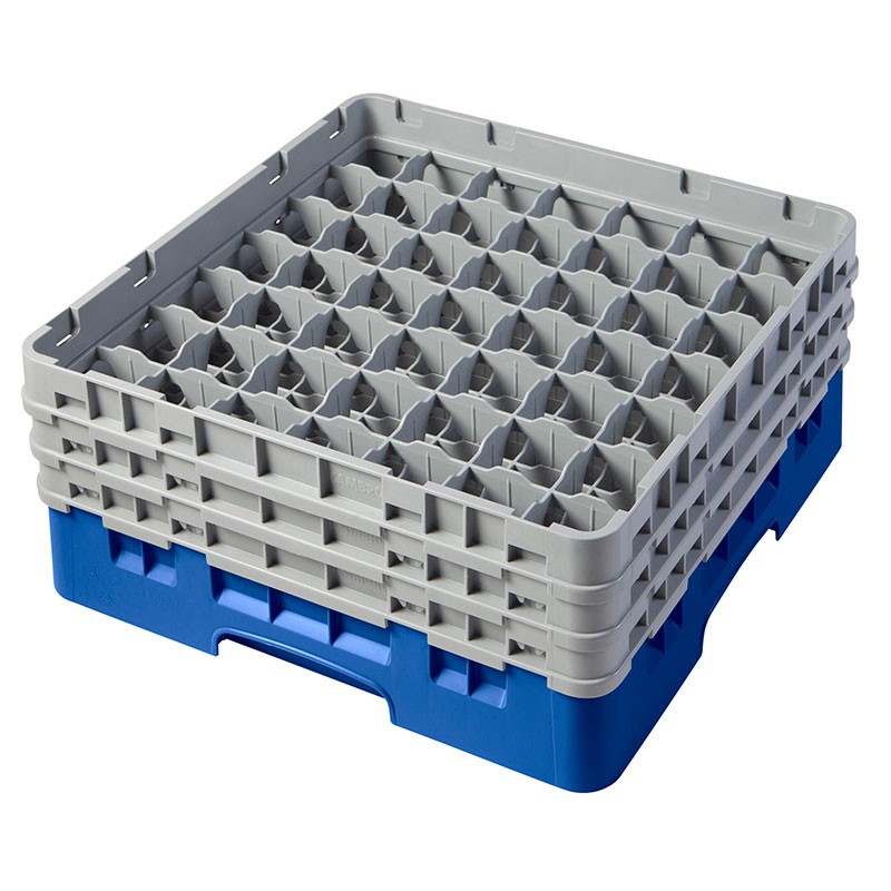 Dbmark - Casiers de lavage - 49 compartiments verres et verres à pied - Haut max 17,4 cm - 50 x 50 x 22,5 cm - Bleu - 49S638168