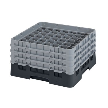 Dbmark - Casiers de lavage - 49 compartiments verres et verres à pied - Haut max 21,5 cm - 50 x 50 x 26,7 cm - Noir - 49S800110