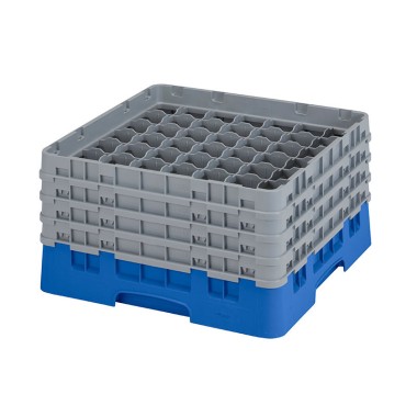 Dbmark - Casiers de lavage - 49 compartiments verres et verres à pied - Haut max 21,5 cm - 50 x 50 x 26,7 cm - Bleu - 49S800168