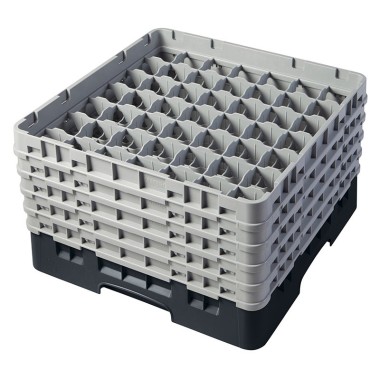 Dbmark - Casiers de lavage - 49 compartiments verres et verres à pied - Haut max 25,7 cm - 50 x 50 x 30,8 cm - Noir - 49S958110
