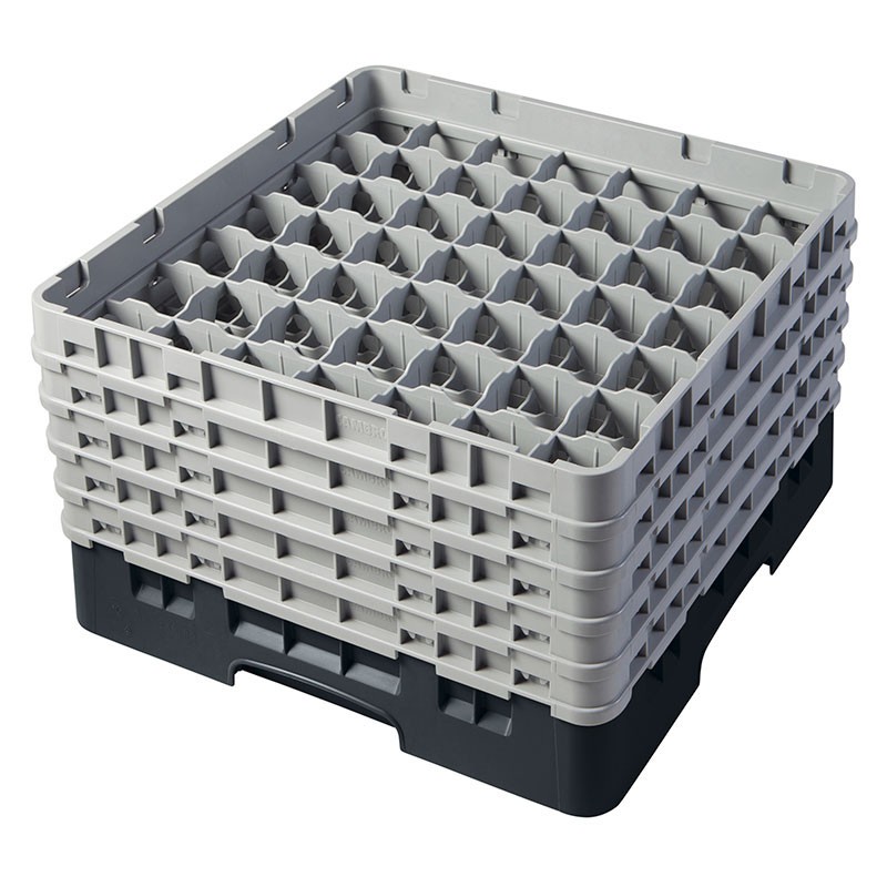 Dbmark - Casiers de lavage - 49 compartiments verres et verres à pied - Haut max 25,7 cm - 50 x 50 x 30,8 cm - Noir - 49S958110