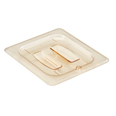 Dbmark - Couvercle avec poignée GN 1/6 - Haute température - 16,2 x 17,6 cm - Ambre - 60HPCH150