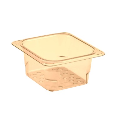 Dbmark - Bac égouttoir GN 1/6 - Haute température - 16,2 x 17,6 x 7,6 cm - Ambre - 63CLRHP150
