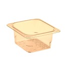 Dbmark - Bac égouttoir GN 1/6 - Haute température - 16,2 x 17,6 x 7,6 cm - Ambre - 63CLRHP150