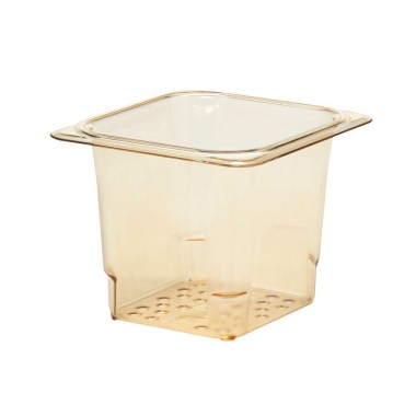 Dbmark - Bac égouttoir GN 1/6 - Haute température - 16,2 x 17,6 x 12,7 cm - Ambre - 65CLRHP150