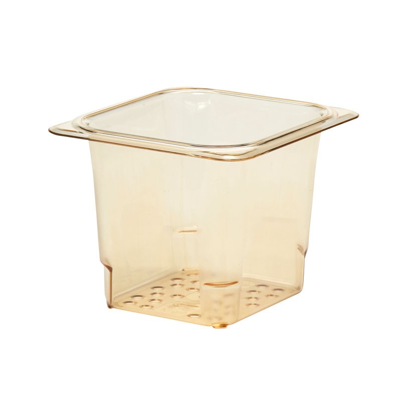 Dbmark - Bac égouttoir GN 1/6 - Haute température - 16,2 x 17,6 x 12,7 cm - Ambre - 65CLRHP150