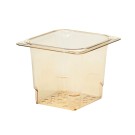Dbmark - Bac égouttoir GN 1/6 - Haute température - 16,2 x 17,6 x 12,7 cm - Ambre - 65CLRHP150