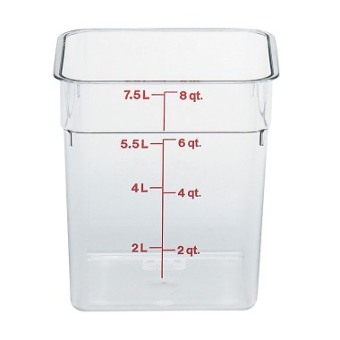 Dbmark - Boîte carrée Polycarb 7,6L - 21,5 x 21,5 x 23 cm - 8SFSCW135
