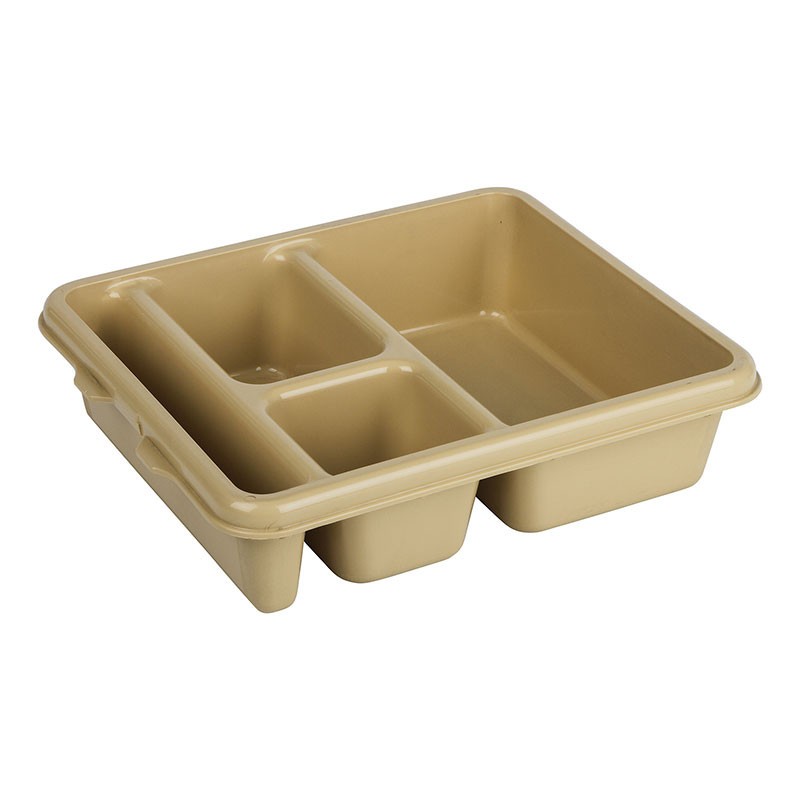 Dbmark - Plateau 4 compartiments Copolymer  - 23 x 28 x 6,5 cm - Brun Doré - 9114CP161