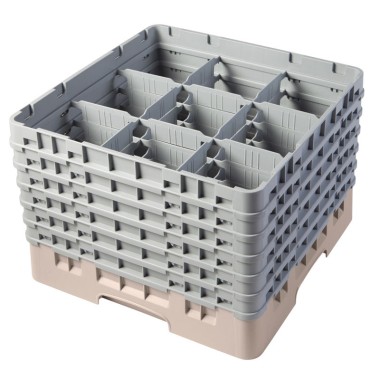 Dbmark - Casiers de lavage - 9 compartiments verres et verres à pied - Haut max 29,8 cm - 50 x 50 x 34,9 cm - 9S1114184