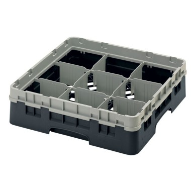 Dbmark - Casiers de lavage - 9 compartiments verres et verres à pied - Haut max 9,2 cm - 50 x 50 x 14,3 cm - Noir - 9S318110