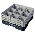 Dbmark - Casiers de lavage - 9 compartiments verres et verres à pied - Haut max 17,4 cm - 50 x 50 x 22,5 cm - Noir - 9S638110