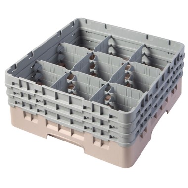 Dbmark - Casiers de lavage - 9 compartiments verres et verres à pied - Haut max 17,4 cm - 50 x 50 x 22,5 cm - 9S638184