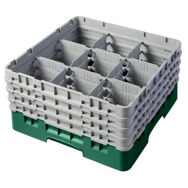 Dbmark - Casiers de lavage - 9 compartiments verres et verres à pied - Haut max 21,5 cm - 50 x 50 x 26,7 cm - 9S800119
