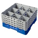 Dbmark - Casiers de lavage - 9 compartiments verres et verres à pied - Haut max 21,5 cm - 50 x 50 x 26,7 cm - Bleu - 9S800168