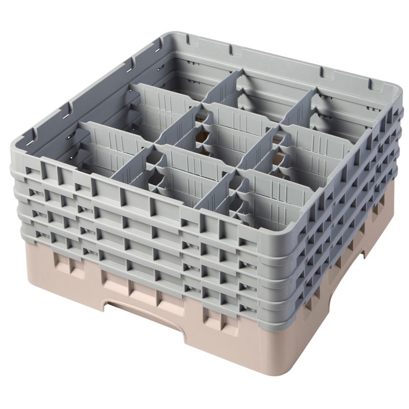 Dbmark - Casiers de lavage - 9 compartiments verres et verres à pied - Haut max 21,5 cm - 50 x 50 x 26,7 cm - 9S800184