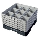 Dbmark - Casiers de lavage - 9 compartiments verres et verres à pied - Haut max 25,7 cm - 50 x 50 x 30,8 cm - Noir - 9S958110