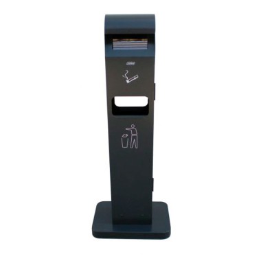 Dbmark - Cendrier/collecteur "totem" 12,5L - 40,3 x 26,2 x 104,1 cm - Anthracite - AT-0262-DGRY