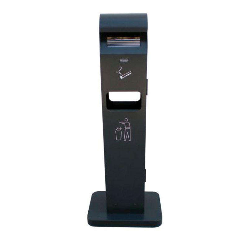 Dbmark - Cendrier/collecteur "totem" 12,5L - 40,3 x 26,2 x 104,1 cm - Anthracite - AT-0262-DGRY
