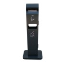 Dbmark - Cendrier/collecteur "totem" 12,5L - 40,3 x 26,2 x 104,1 cm - Anthracite - AT-0262-DGRY
