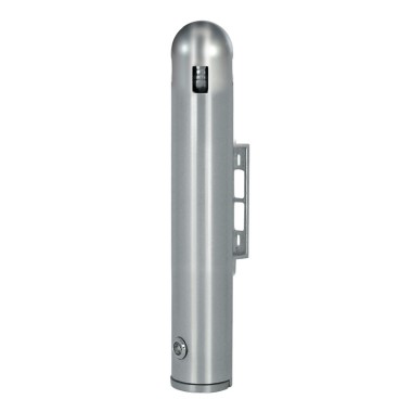 Dbmark - Cendrier mural 1,4L en aluminium - 8 x 8 x 40 cm - Aluminium brossé - AT-0303-ALU