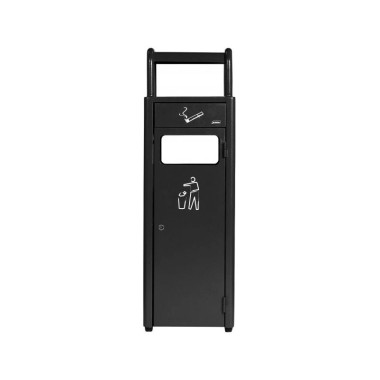 Dbmark - Cendrier/collecteur (3,3L + 24L) - 33 x 30 x 96 cm - Anthracite - AT-1272-DGRY