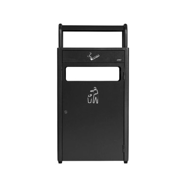 Dbmark - Cendrier/collecteur (5,9L + 43L) - 48 x 25 x 96 cm - Anthracite - AT-1273-DGRY