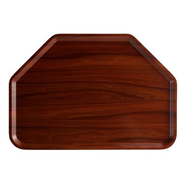 Dbmark - Plateau trapézoïdal Capri - Surface lisse - 32X47CM - 32 x 47 cm - Noyer - CA3247TRE76