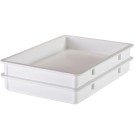 Dbmark - Boîtes à pâte à pizza 46x66x3mm polypropylène - 66 x 46 x 7,6 cm - Blanc - DB18263P148