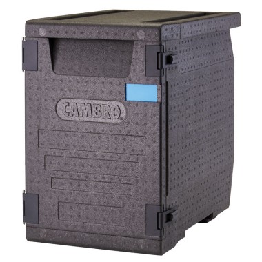 Dbmark - Cam GoBox à chargement frontal pour 4 bacs GN 1/1 - 64,5 x 44 x 63 cm (Ext) - 53,5 x 33 x 52,5 (Int) - Noir - EPP400110