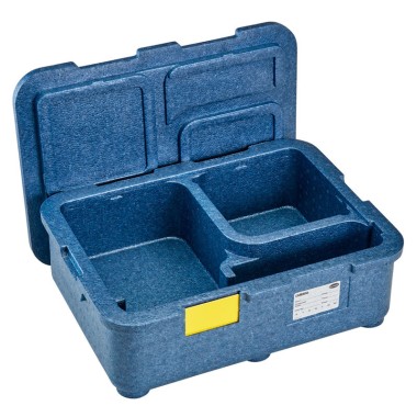 Dbmark - Boîte de livraison repas - 4 compartiments - 48x35x16,7 cm (ext)/42x29x11 cm (int) - Bleu Roi - EPPMD4835159