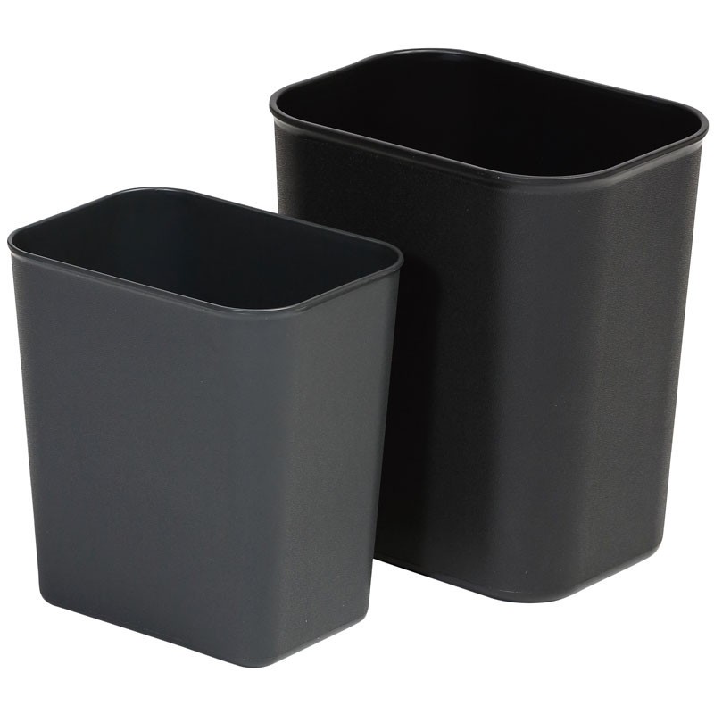 Dbmark - Corbeille 6,6L - 24 x 17 x 26 cm - Noir - FR-1002-BLA