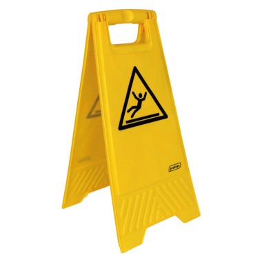 Dbmark - Panneau d'avertissement "sol glissant" (sans texte) - 28 x 4 x 60 cm - Jaune - FS-1011-YEL